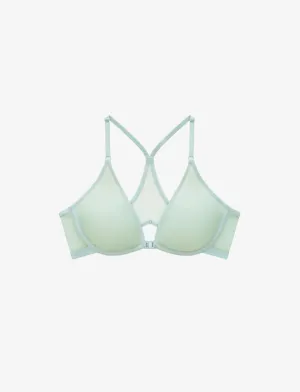 Bare Mesh Front Close Racerback Bra