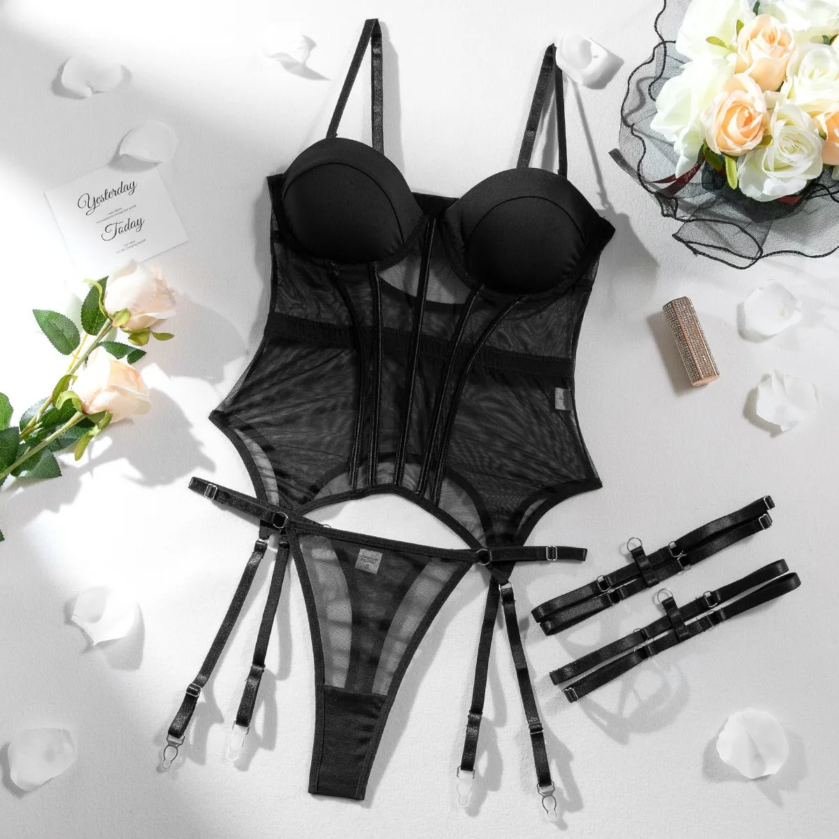 Bordeaux Bliss Two Piece Lingerie Set