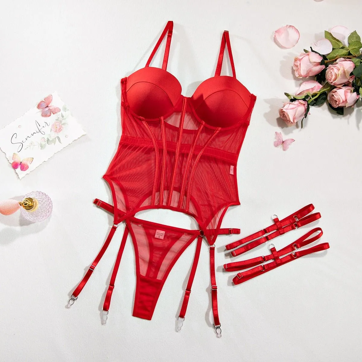 Bordeaux Bliss Two Piece Lingerie Set