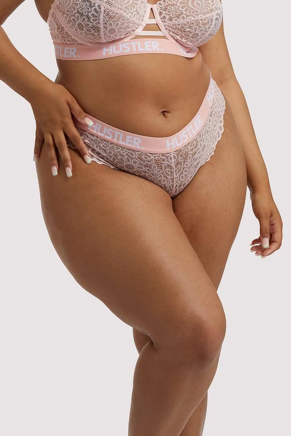 Branded Lace Baby Pink Brief