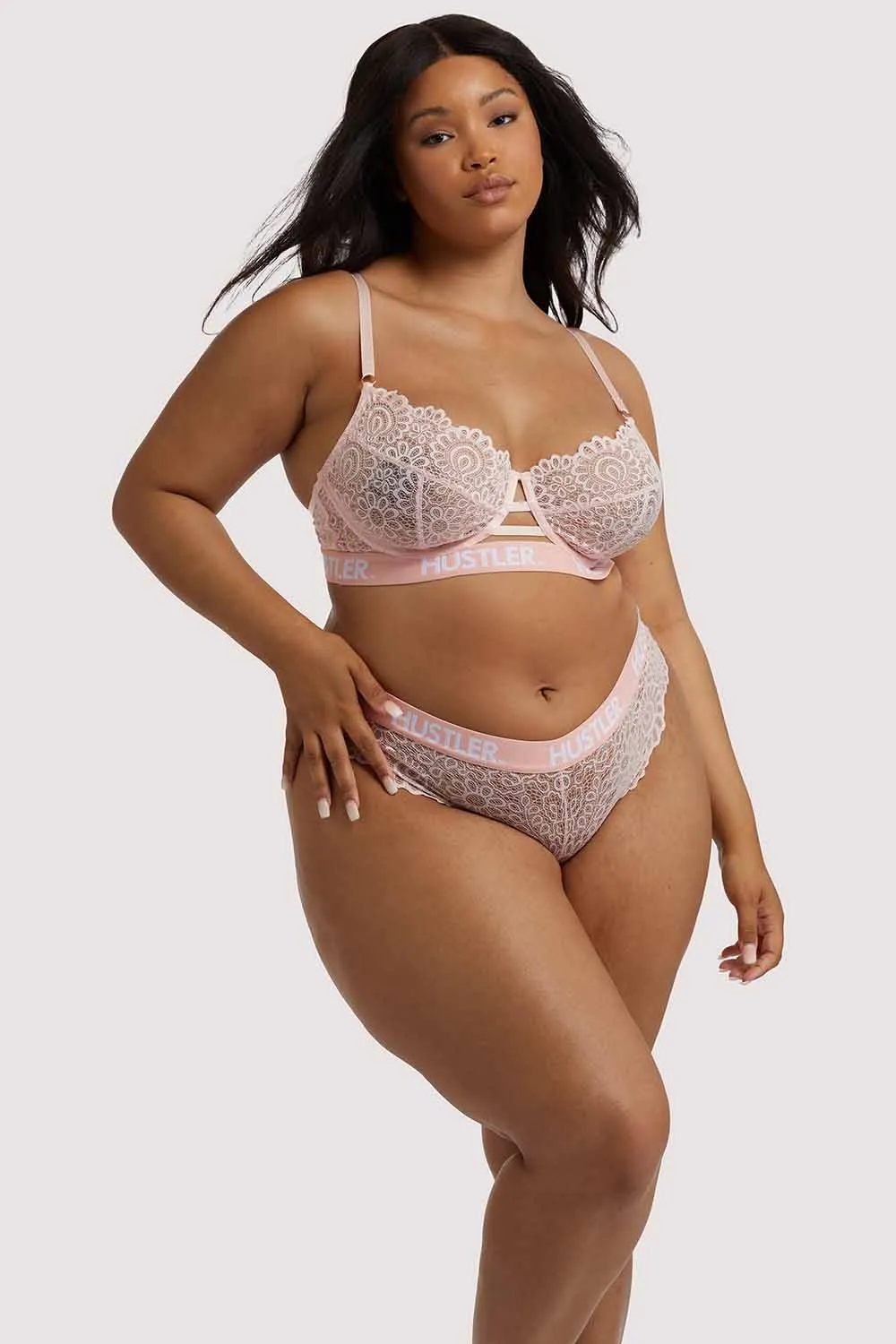 Branded Lace Baby Pink Brief