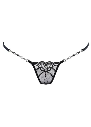 Butterfly in Black Luxury Mini G-String
