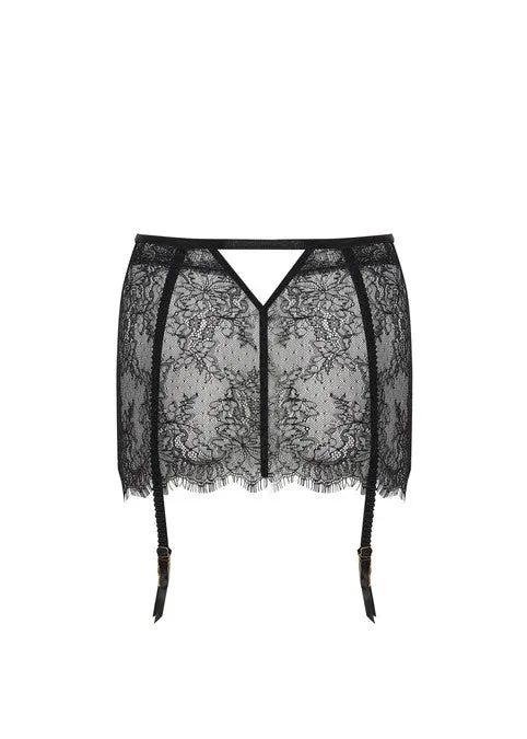 Camelia Skirt Suspender (Black)