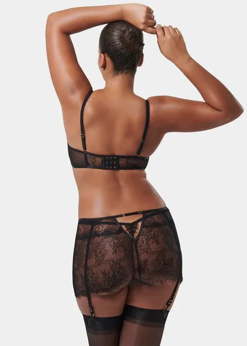 Camelia Skirt Suspender (Black)
