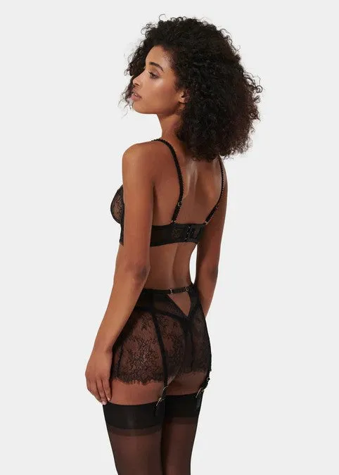 Camelia Skirt Suspender (Black)