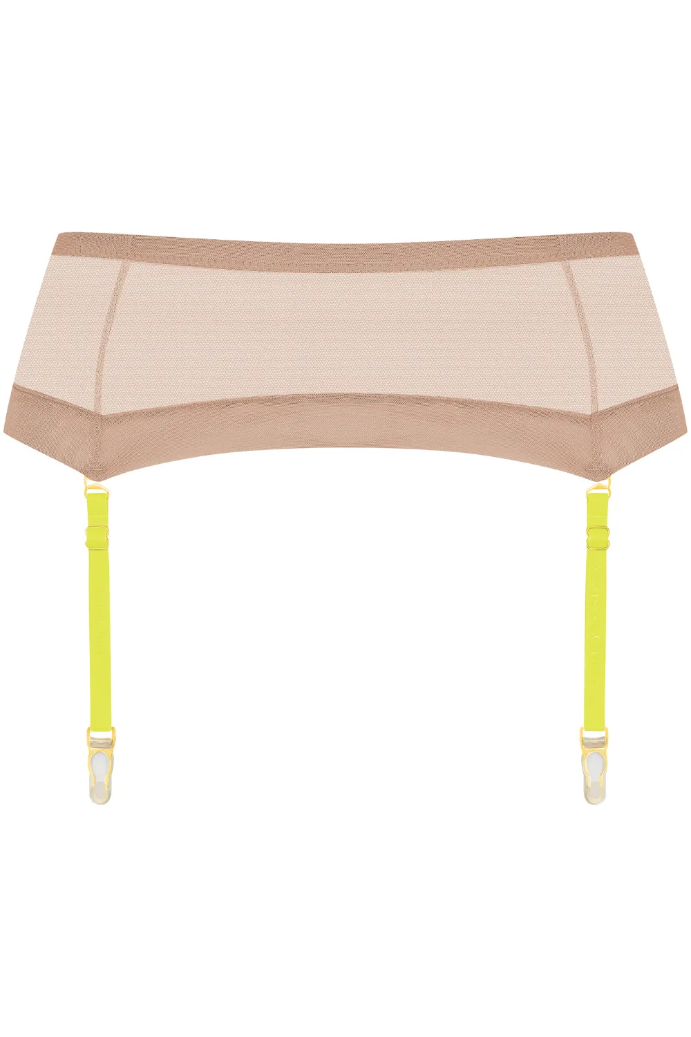 Corps à Corps Suspender Belt Vanilla/Neon Yellow
