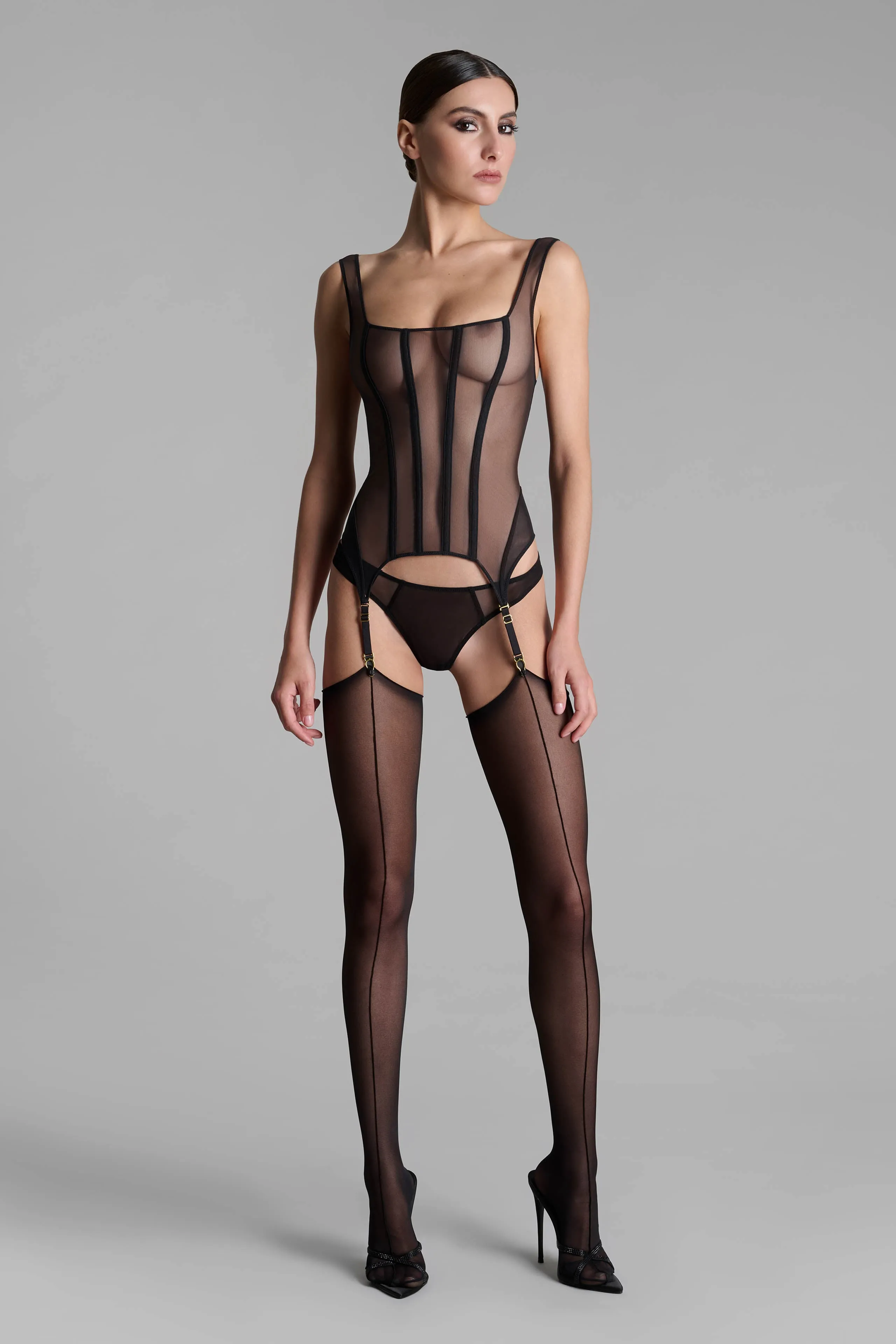 Corset with garter belt - L'Amoureuse