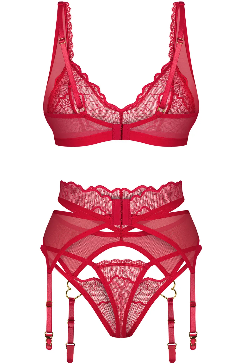 Cupide Desir Bra. Thong & Suspender