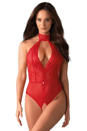 Dagmarie Crotchless Halterneck Bodysuit