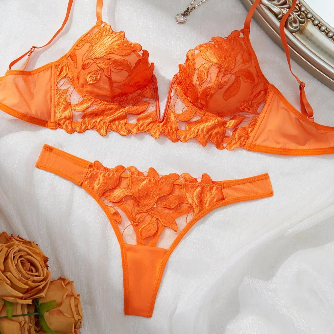 Date Night Weapon Built-In Bra Lingerie Set