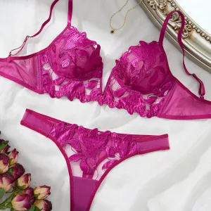 Date Night Weapon Built-In Bra Lingerie Set