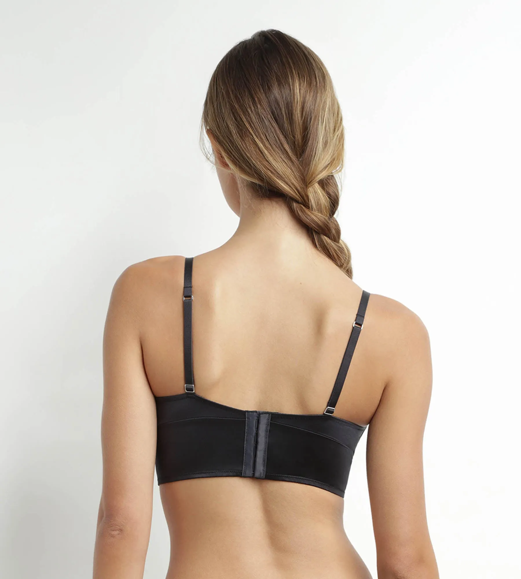 Dim Chéri grey satin microfiber push-up triangle bra