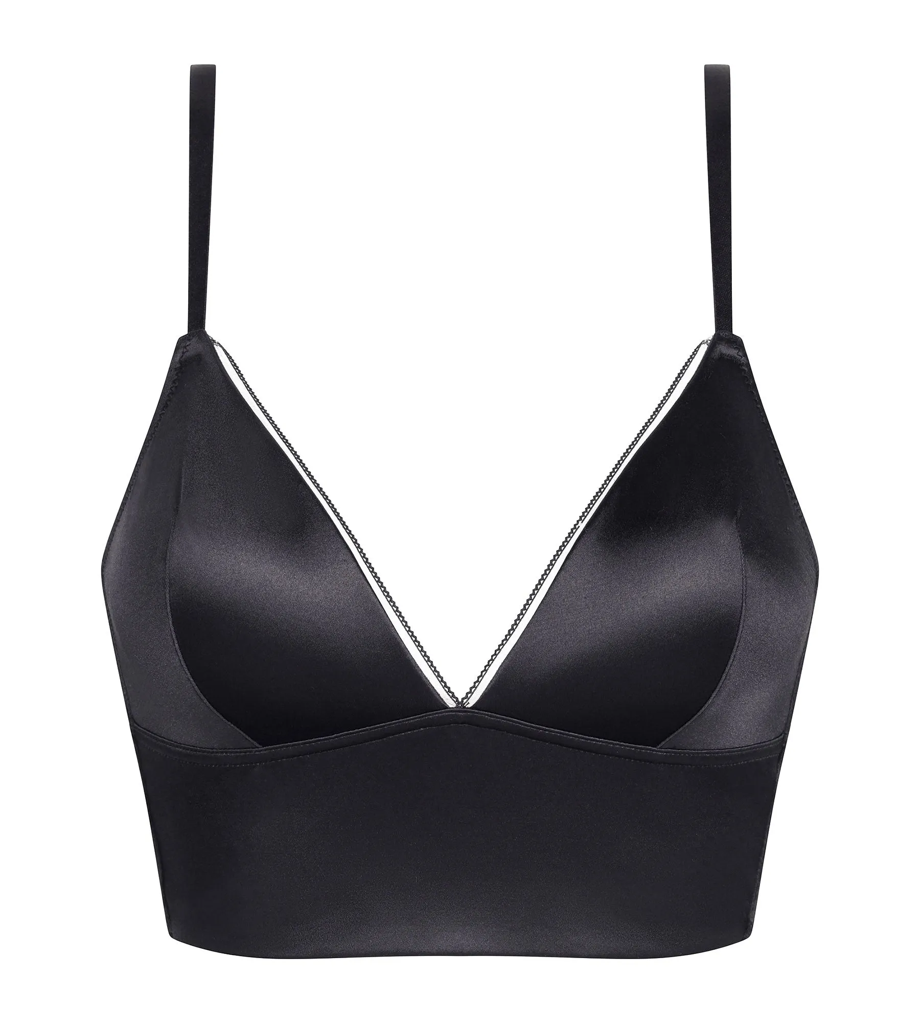 Dim Chéri grey satin microfiber push-up triangle bra