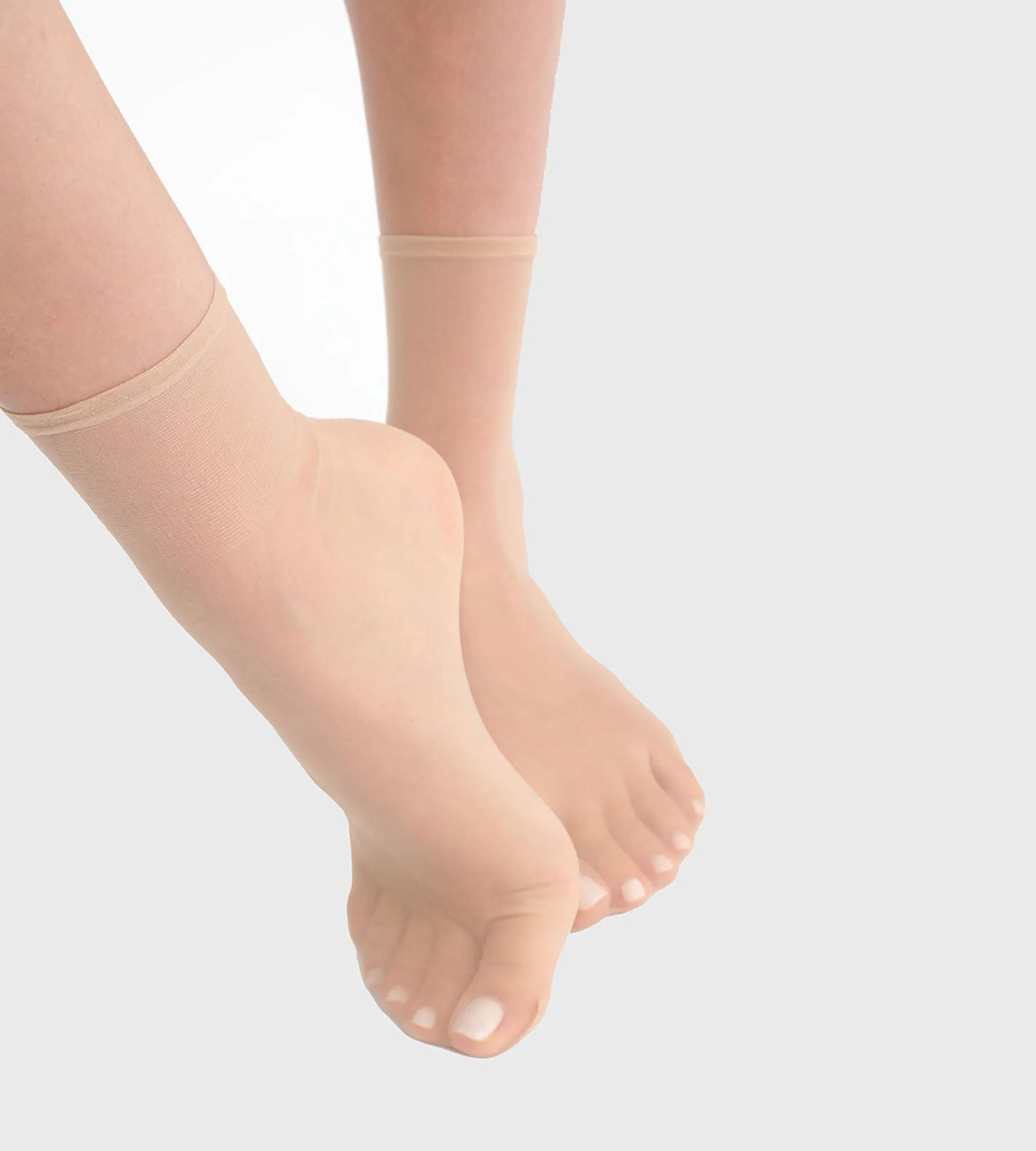 Dim Sublime Voile Pack of 2 pairs of women's ankle socks Nude Ivory