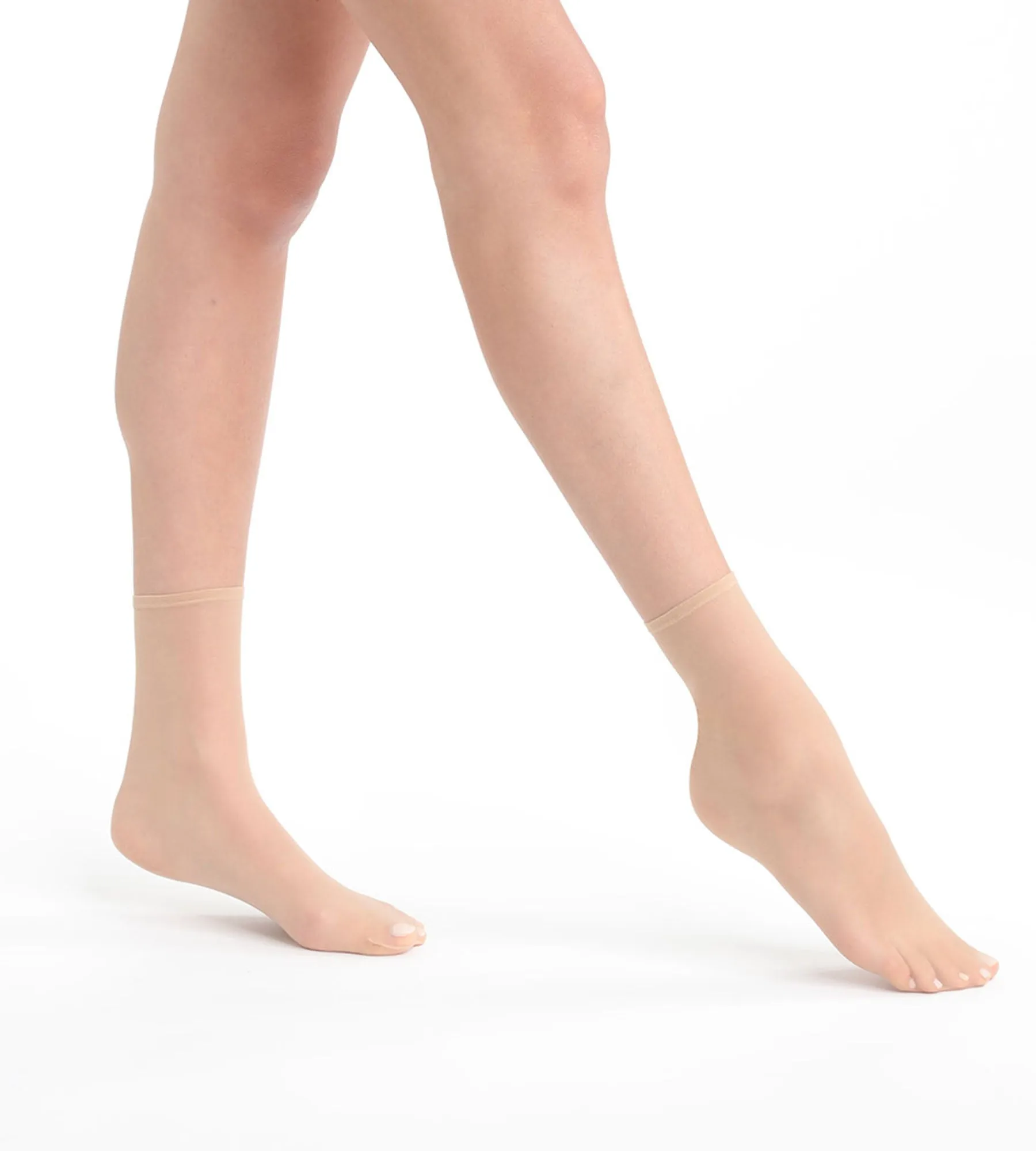 Dim Sublime Voile Pack of 2 pairs of women's ankle socks Nude Ivory