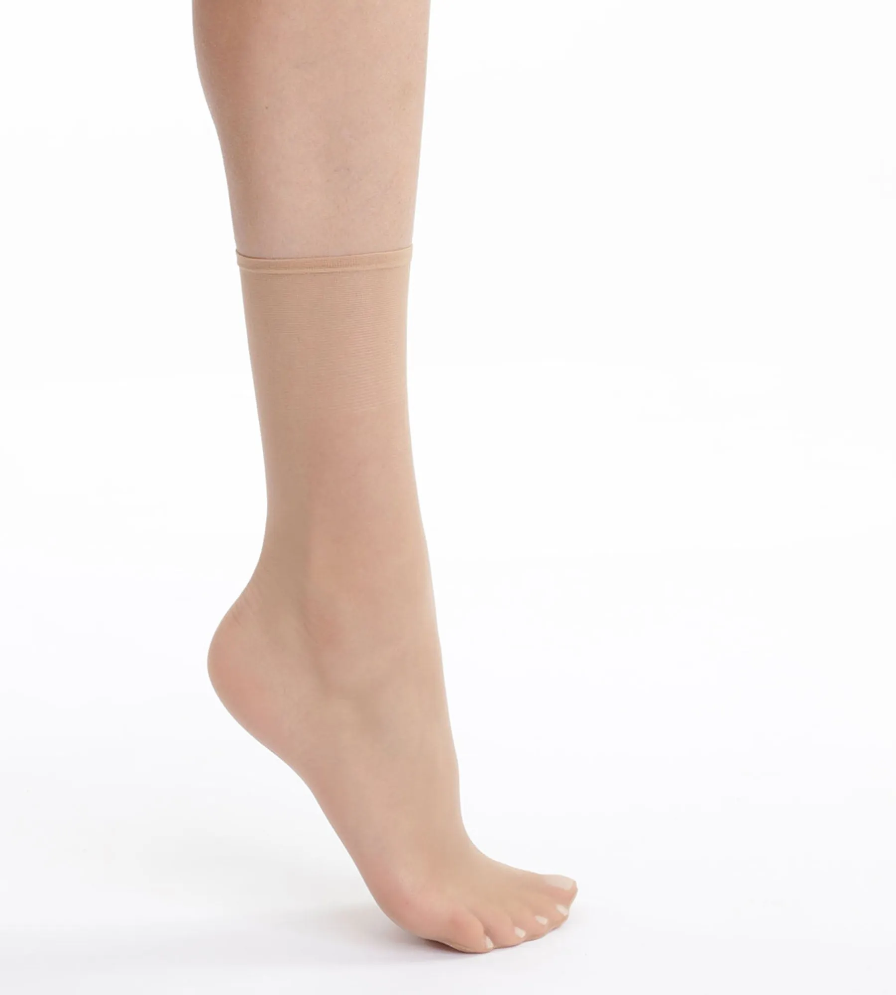 Dim Sublime Voile Pack of 2 pairs of women's ankle socks Nude Ivory