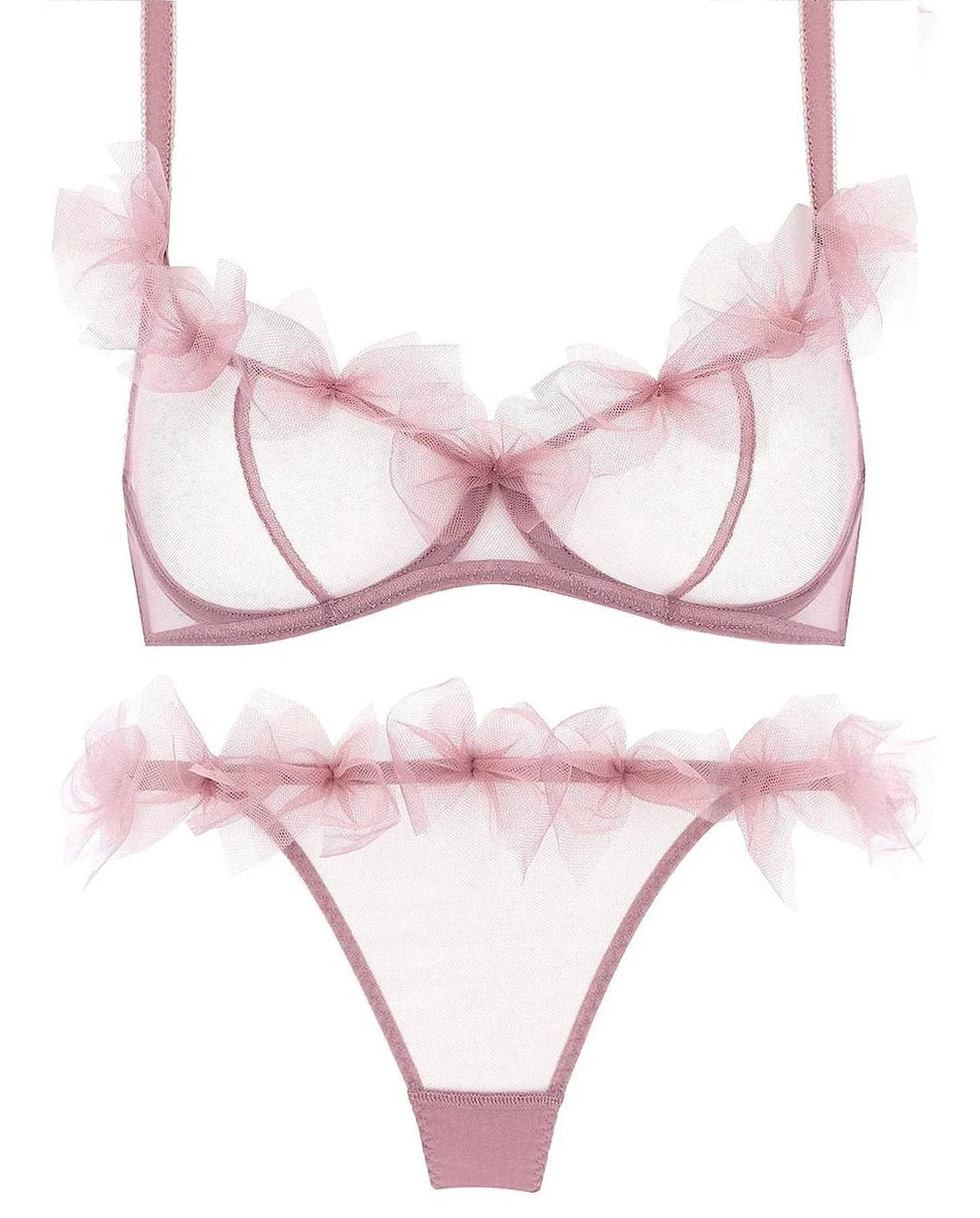 Dusty Rose Lingerie Set