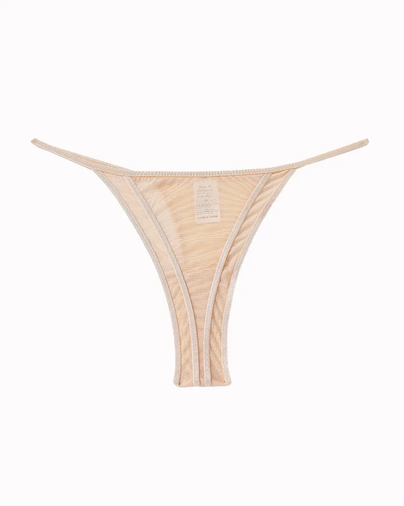Embroidered Sheer Mesh Panties