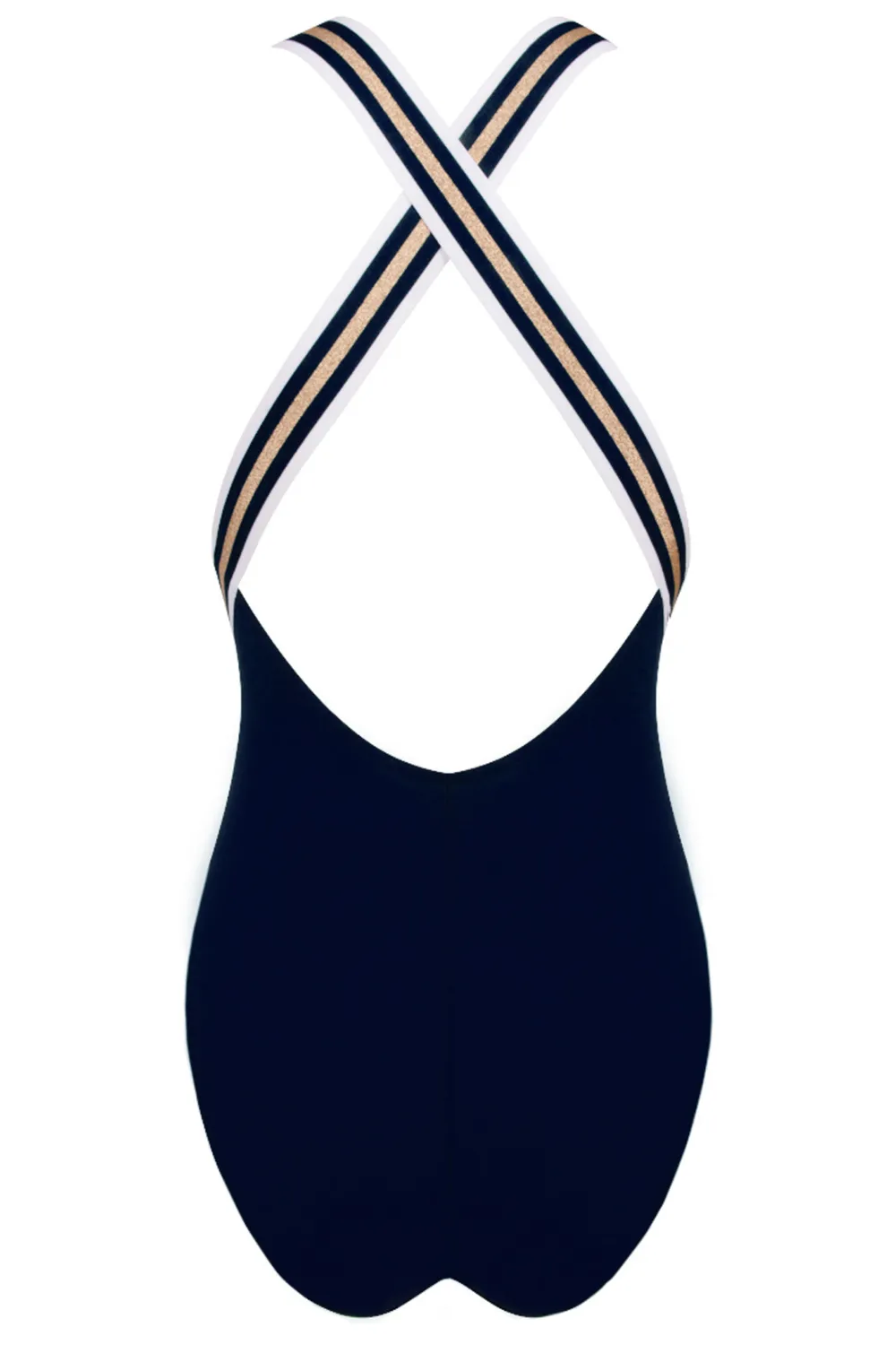 Energie Nautique Crossed Back Swimsuit in Ink