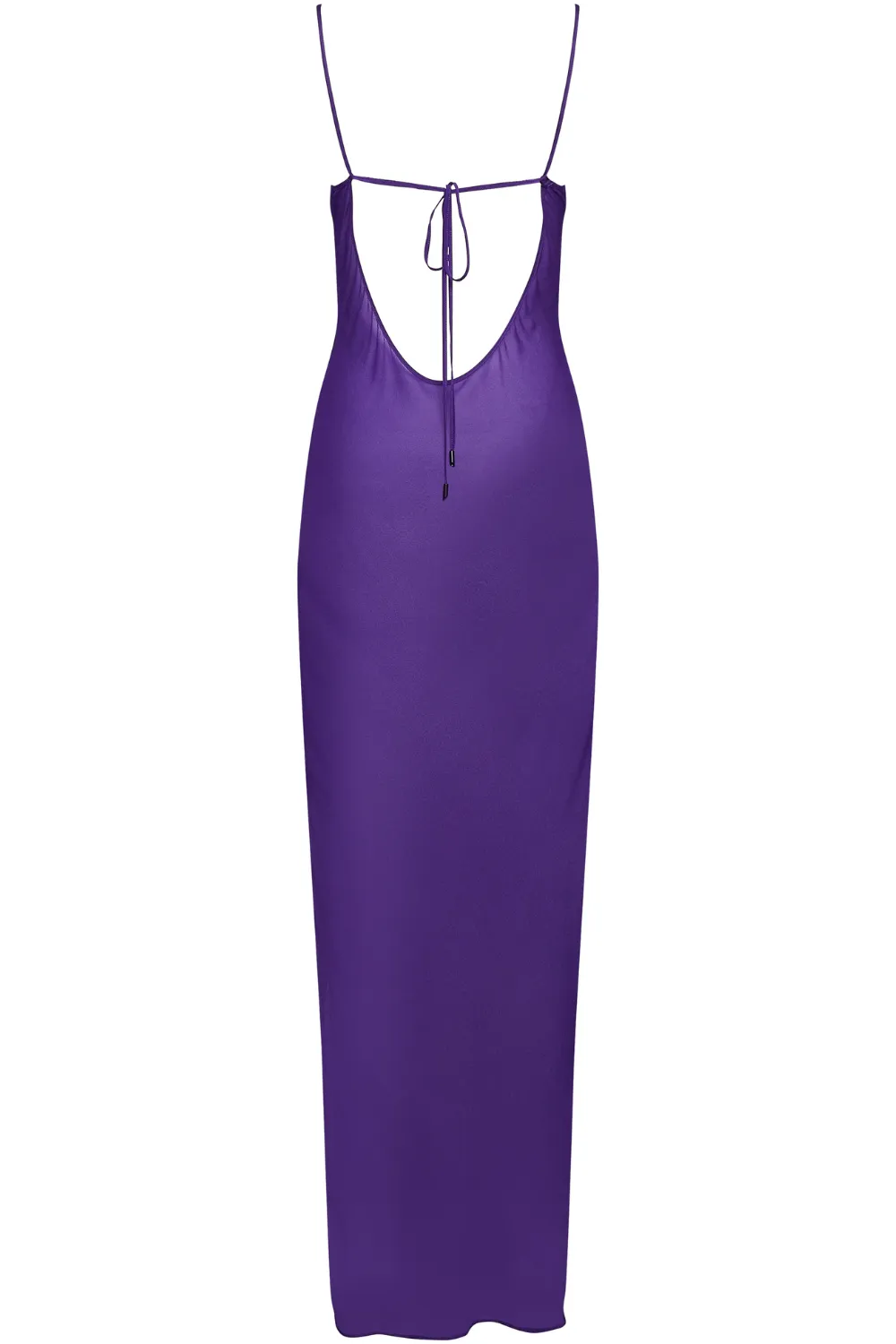 Fever Long Open Back Beach Dress in Purple