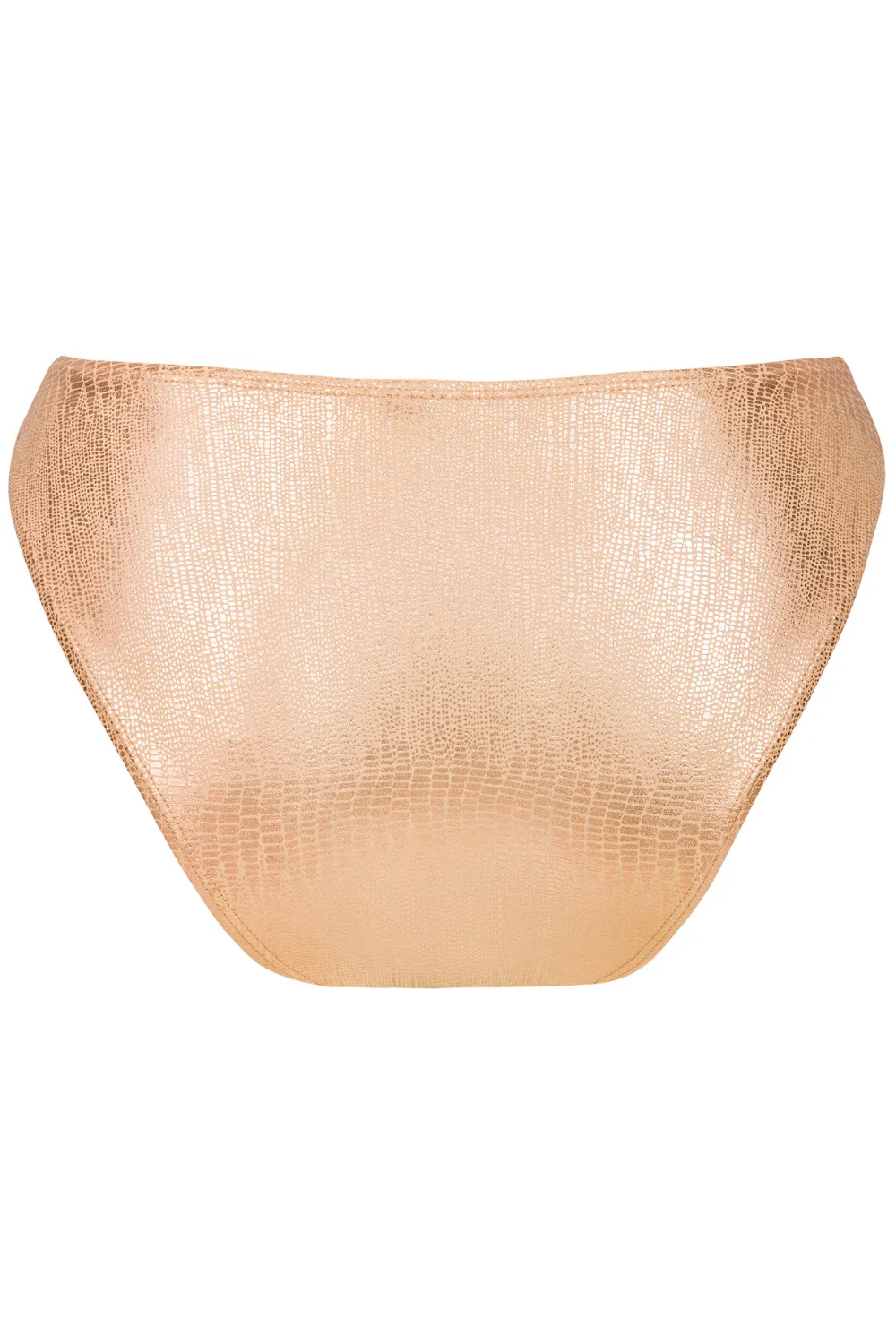 Filipines Snake Print Bikini Bottom in Gold