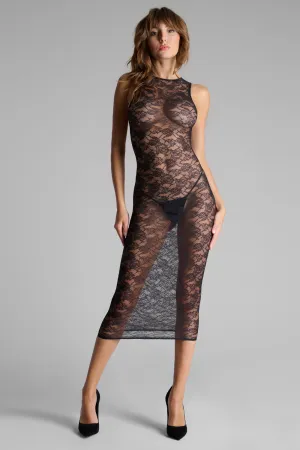 Flashback Lace Sleeveless Midi Dress
