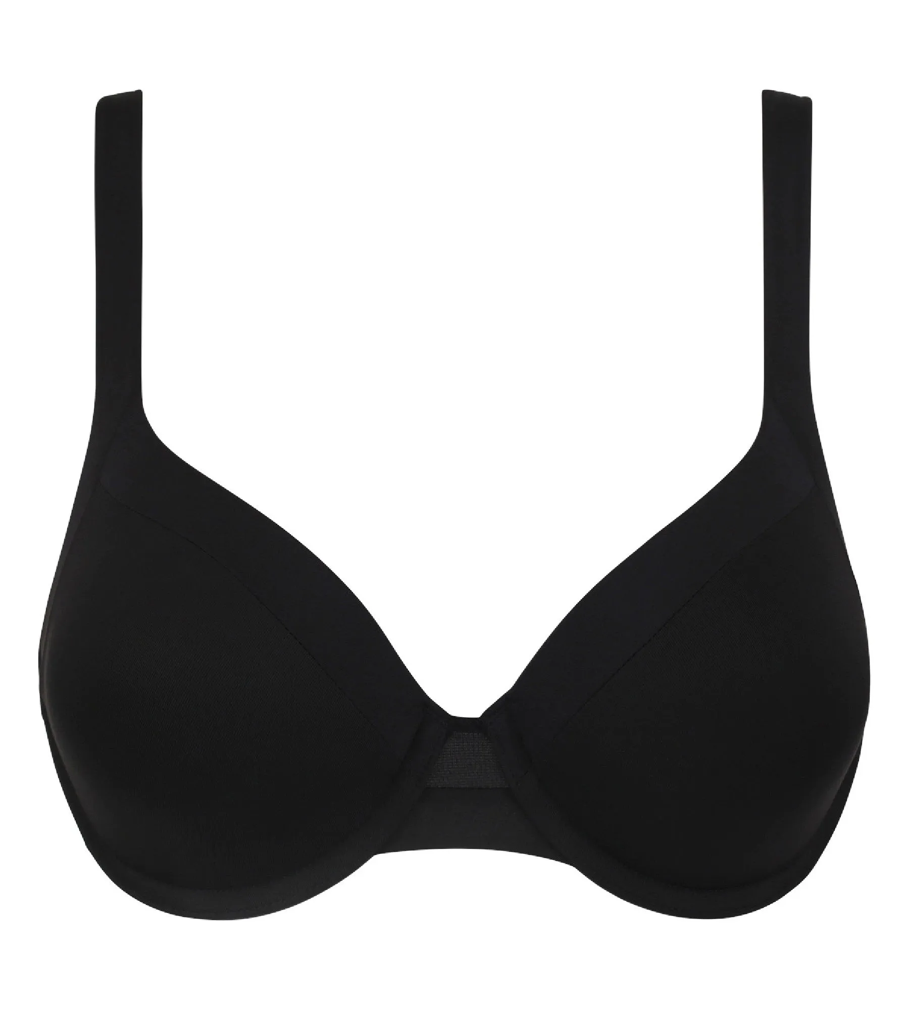 Generous Invisible black padded bra Dim