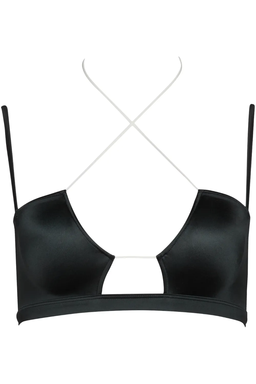 Glow Bralette Bikini Top in Black