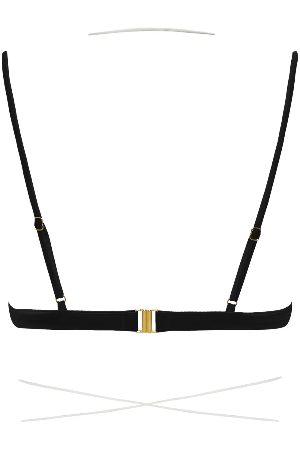 Glow Triangle Bikini Top in Black