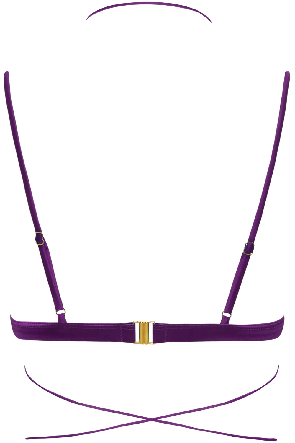 Glow Triangle Bikini Top in Purple