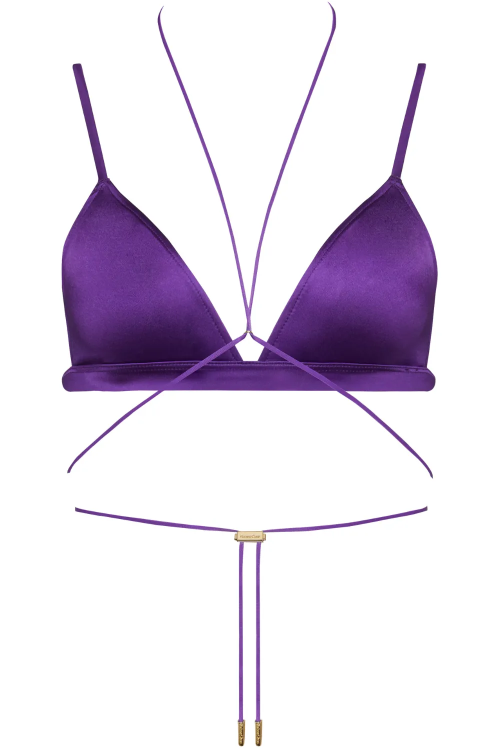 Glow Triangle Bikini Top in Purple