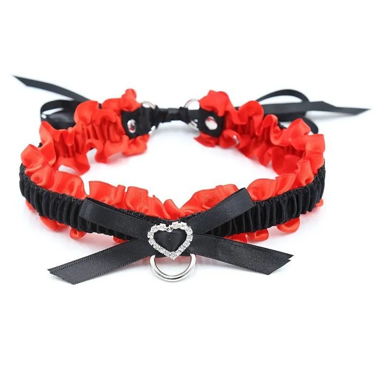 Heartbreaker in Silk Bondage-Inspired Choker & Handcuff Set