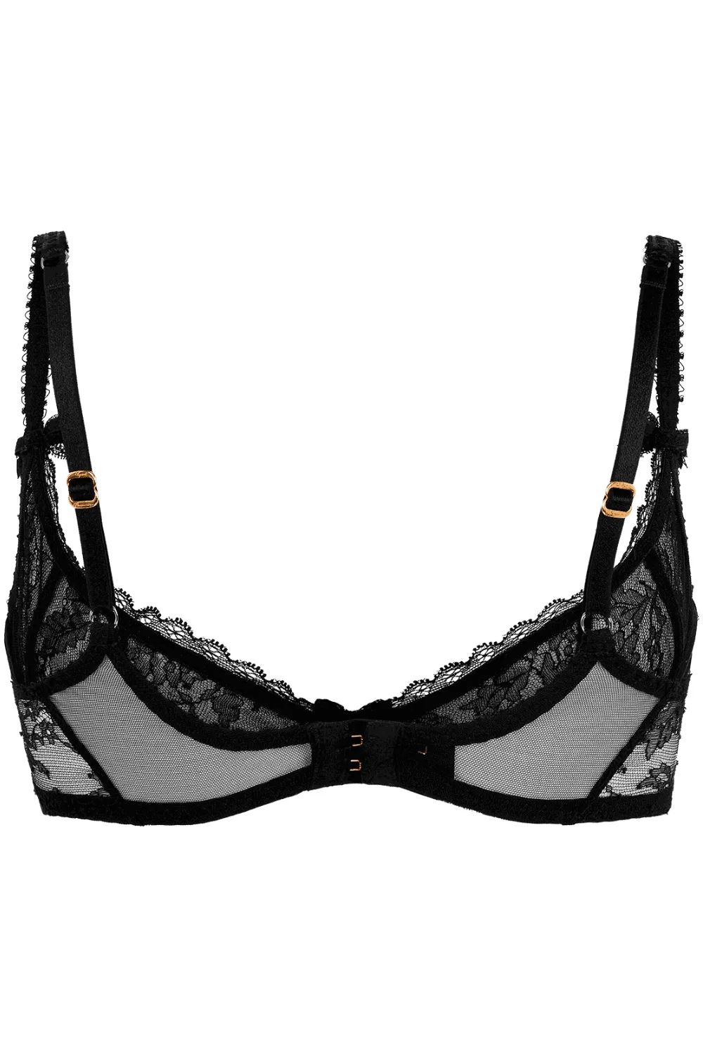 Hinda Demi Cup Plunge Bra Black. UK 32D