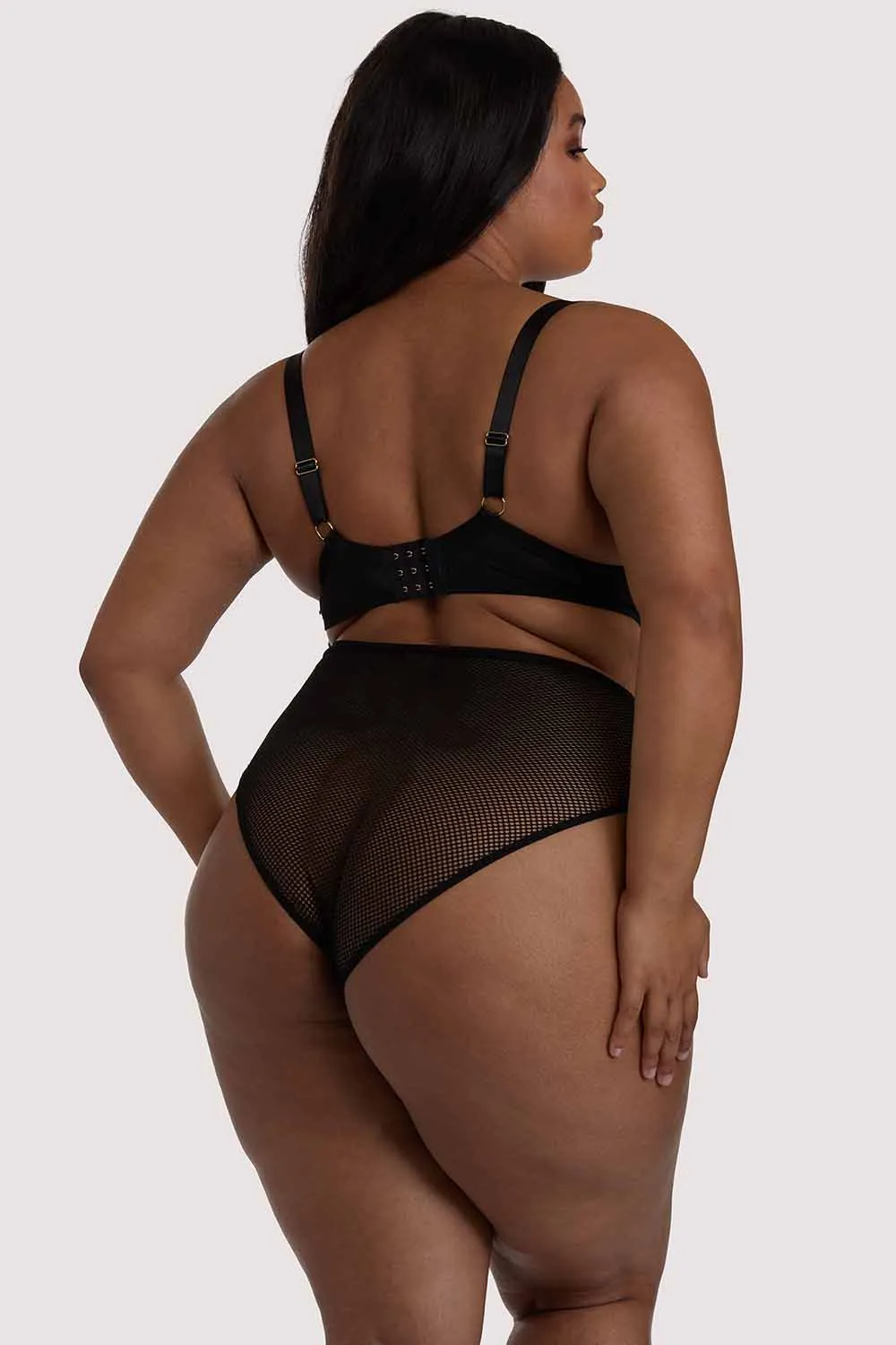 Khloe Black Floral Highwaist Brief