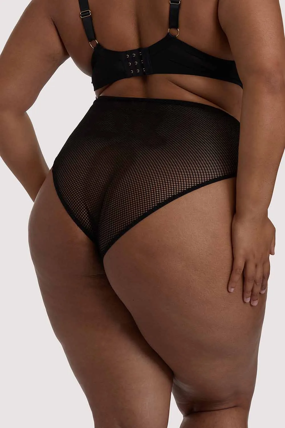 Khloe Black Floral Highwaist Brief