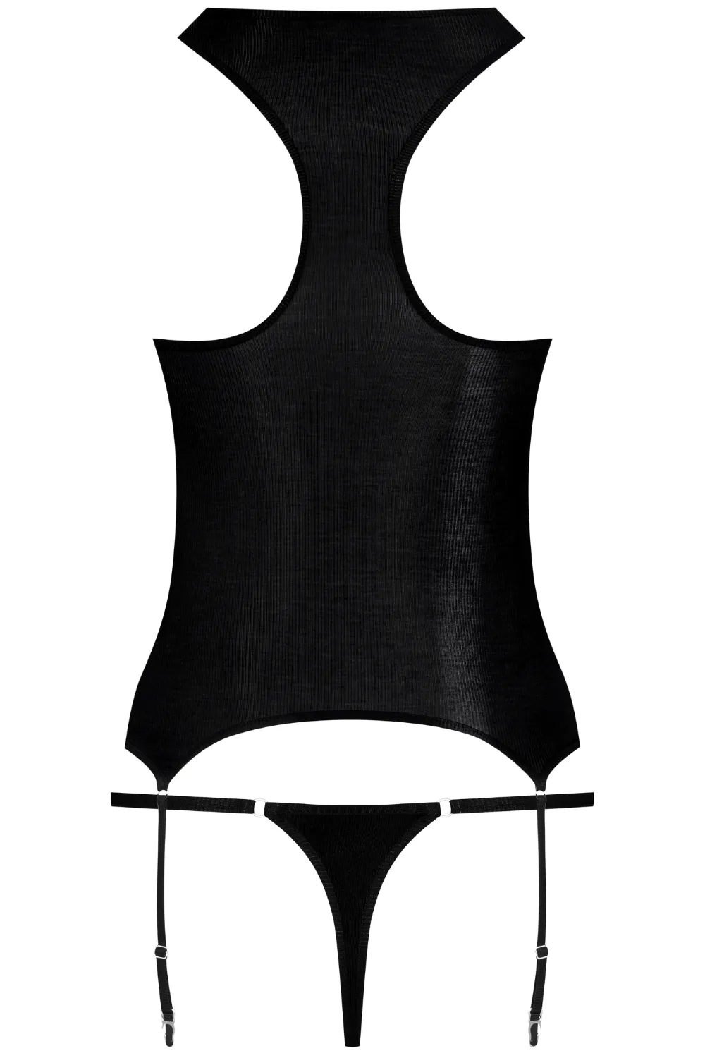 La Femme Amazone Suspender Top & Mini Thong