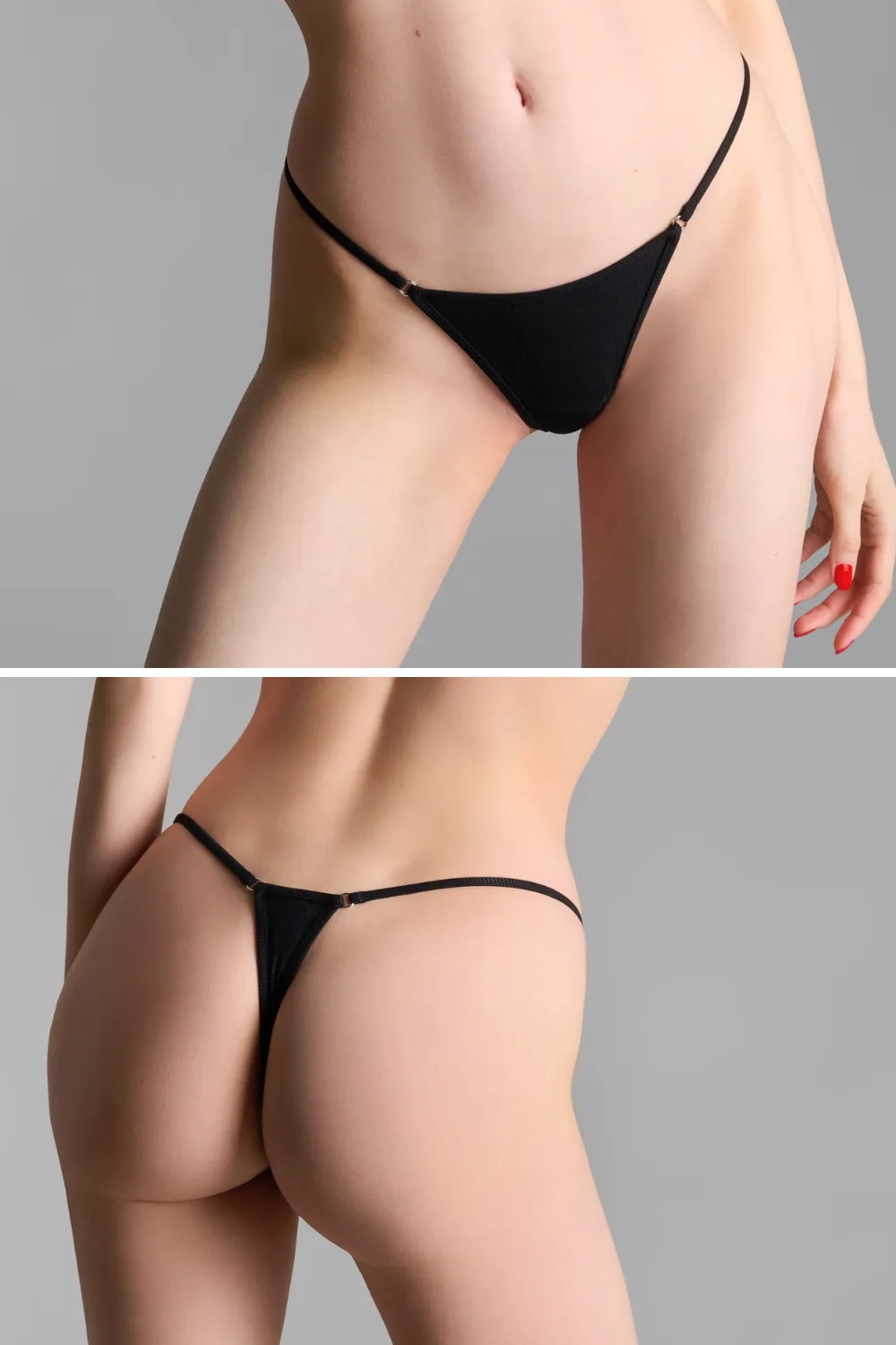 La Femme Amazone Suspender Top & Mini Thong
