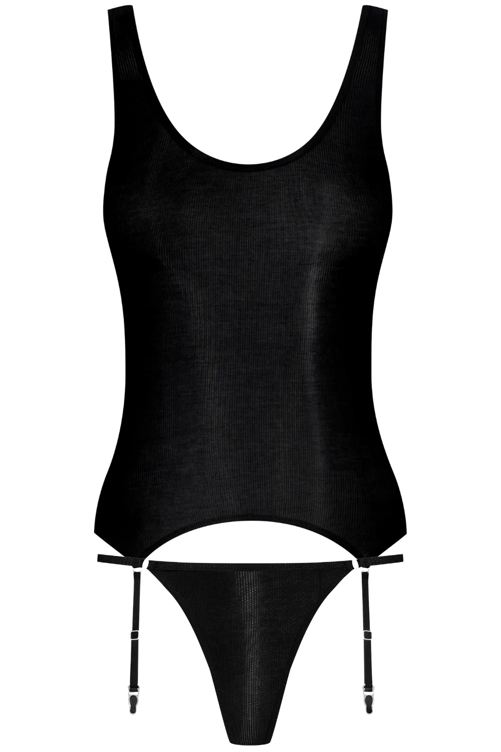 La Femme Amazone Suspender Top & Mini Thong