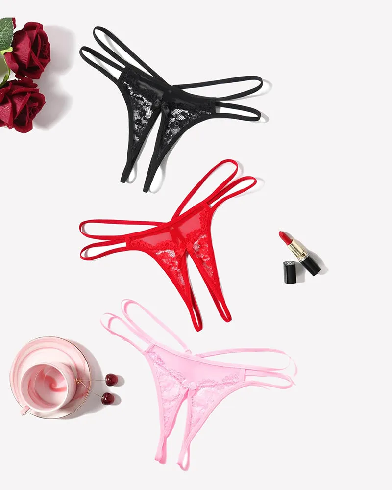 Lace Floral Lace Briefs G-String