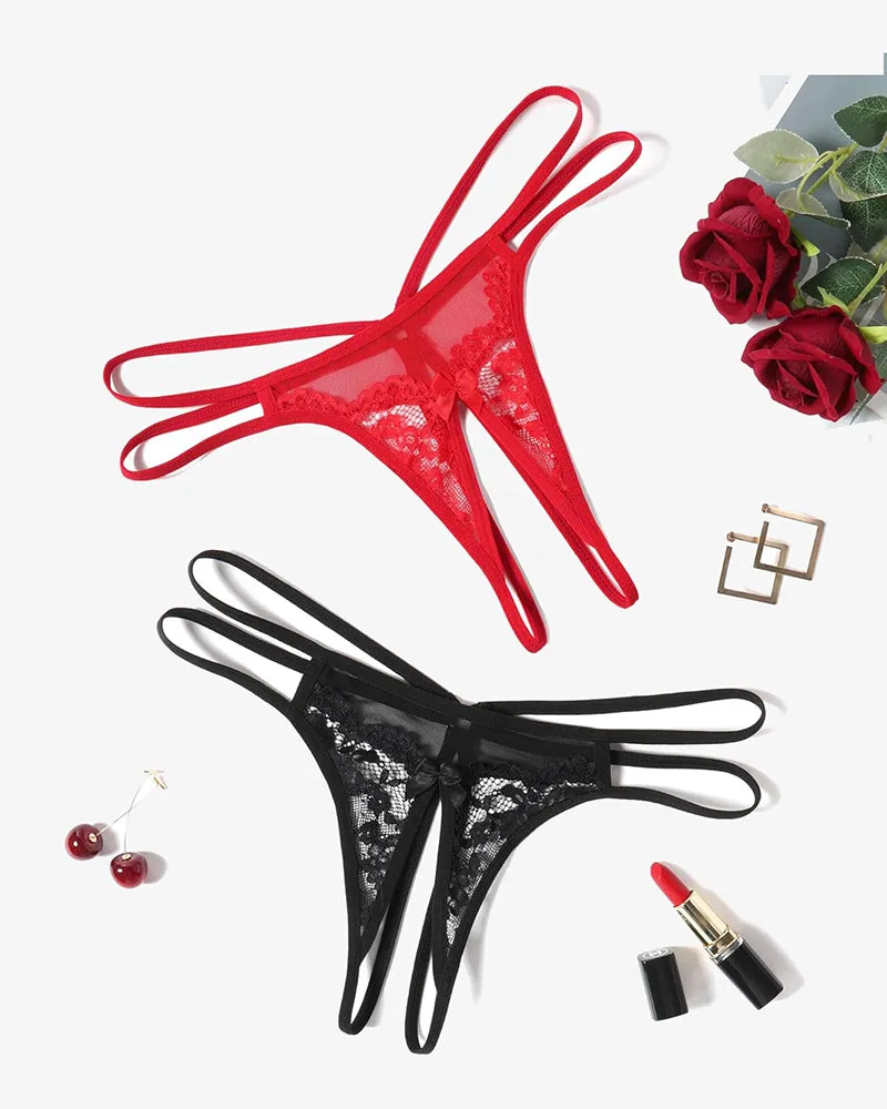 Lace Floral Lace Briefs G-String