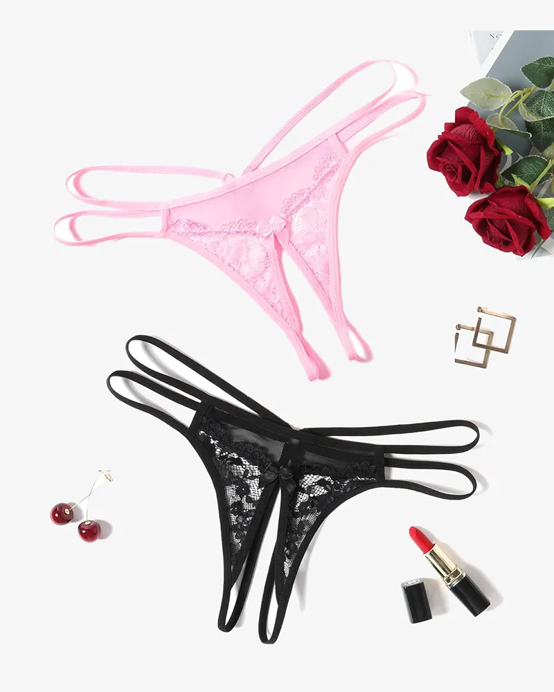 Lace Floral Lace Briefs G-String