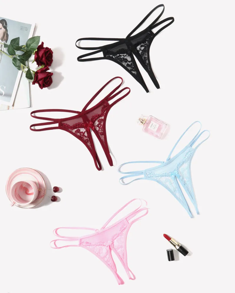 Lace Floral Lace Briefs G-String