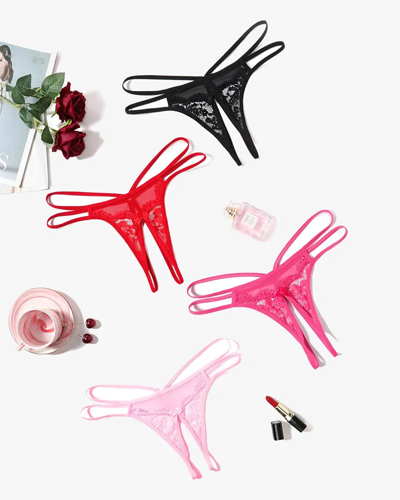 Lace Floral Lace Briefs G-String