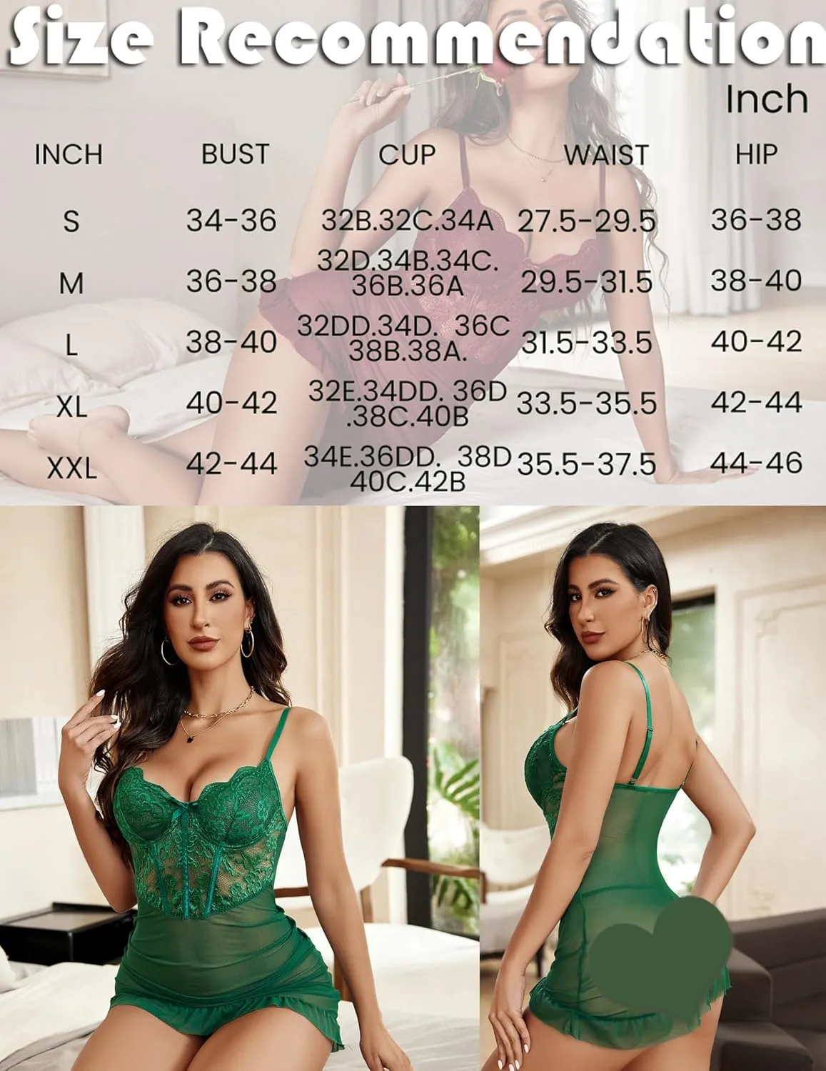 Lace Ruffle Hem Hip Dress (DE Only)