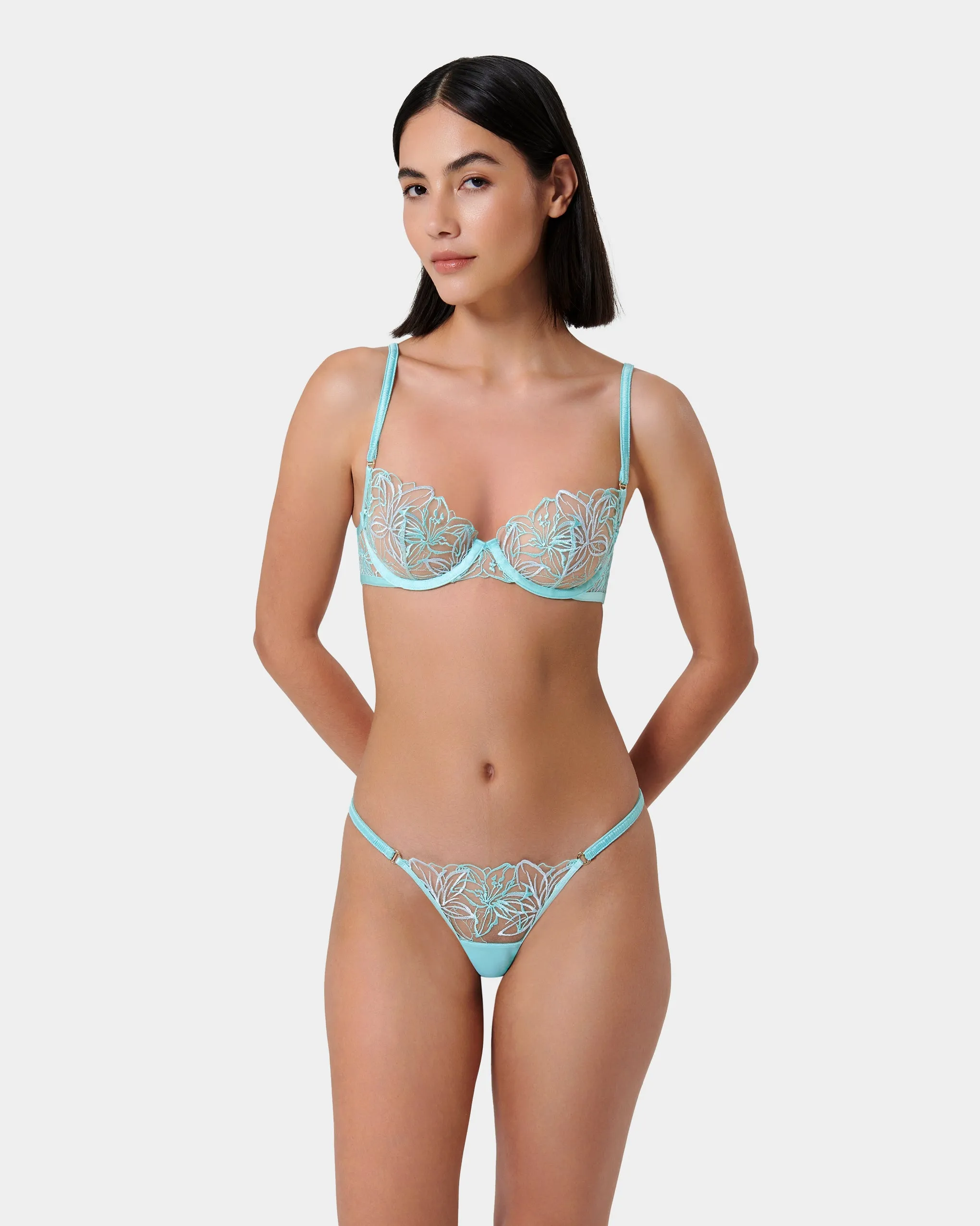 Lilly Thong Island Paradise Blue/Ice Water Blue/Sheer