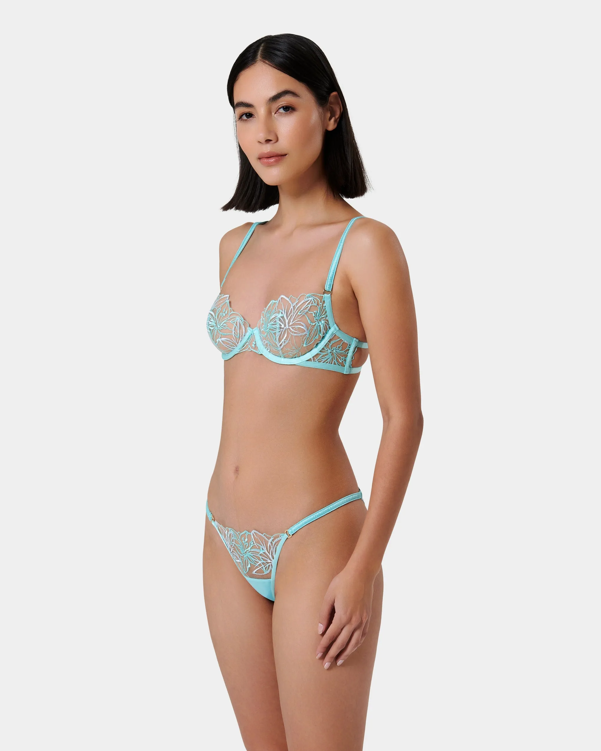 Lilly Thong Island Paradise Blue/Ice Water Blue/Sheer