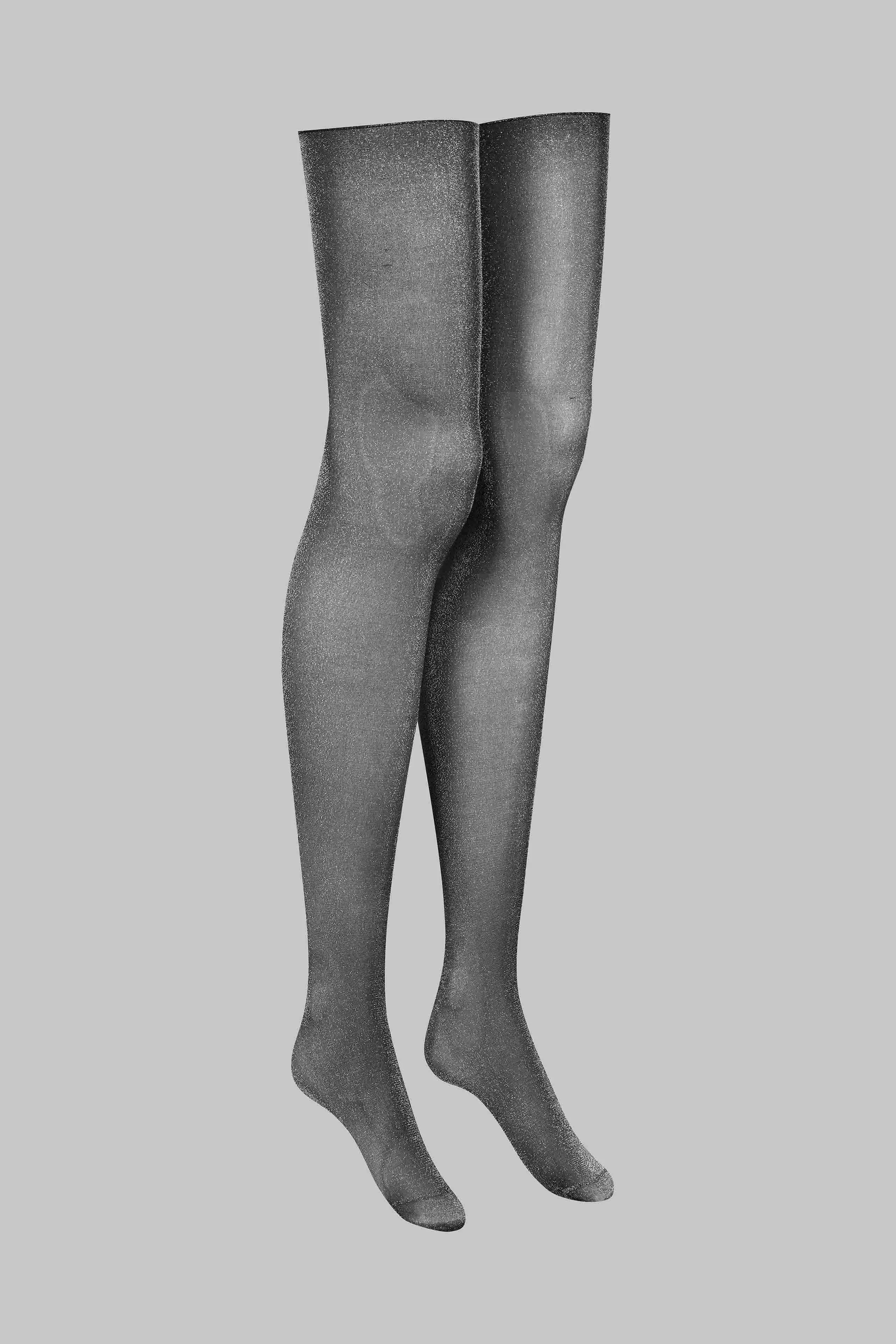 Lurex 20D rolled stockings - Les Coquetteries
