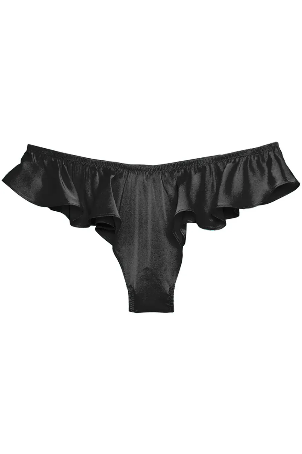 Luxe Silk Flutter Panty in Black
