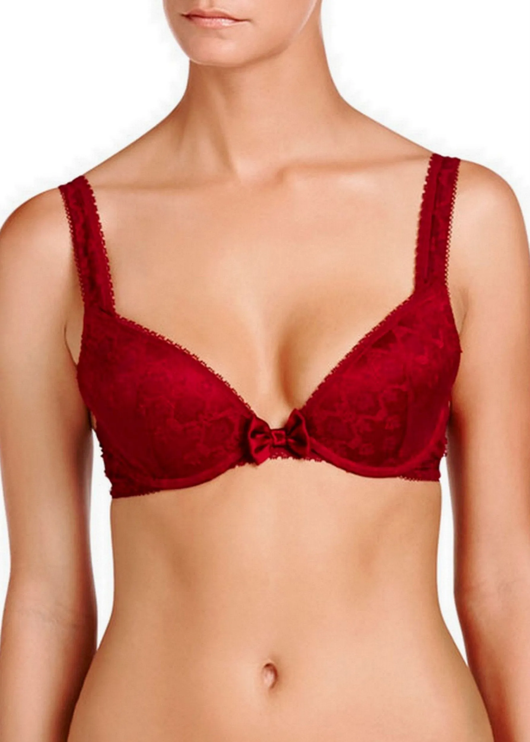 Mathilda Giggling (Carmine) Contour Plunge Bra