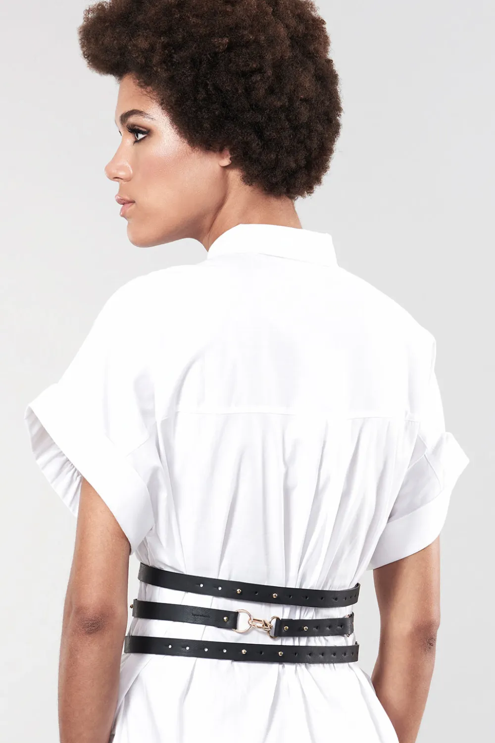 Maze Vegan Leather Wide Belt